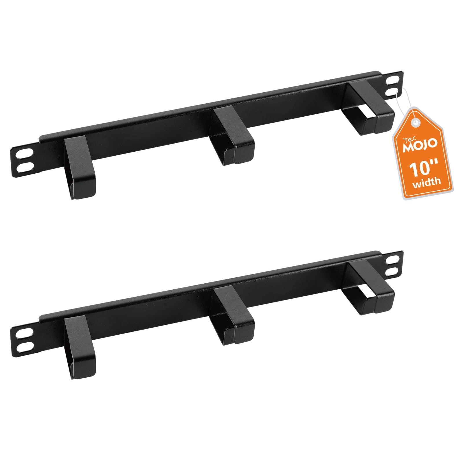 Tecmojo 2 Pack 0.5U Horizontal Cable Manager with 3 D-Rings, Metal Rackmount ...