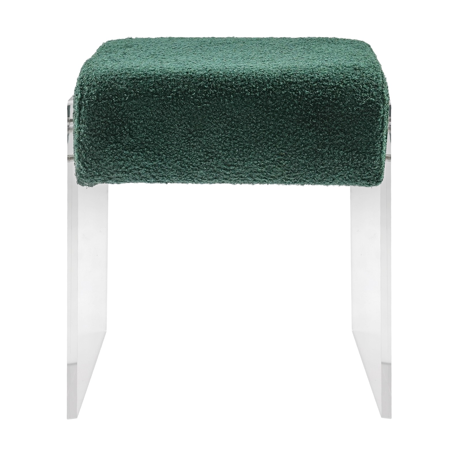 Makeup Stool Modern Minimalist Acrylic Chair Multi-functional Vanity w/ Cushion