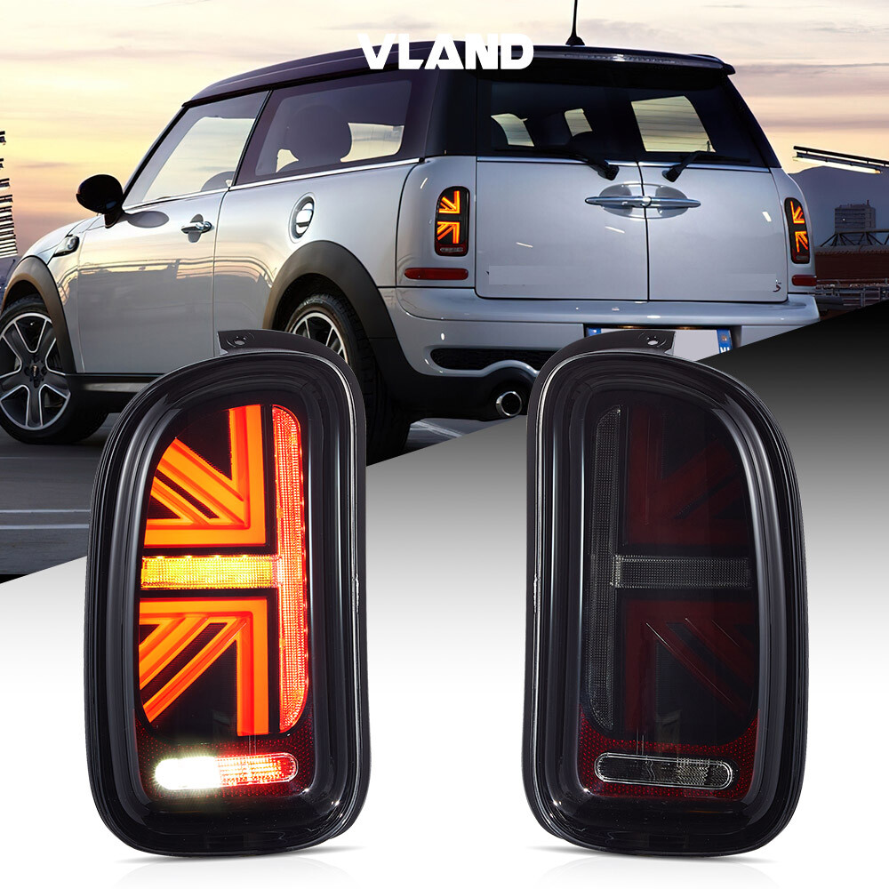 VLAND Smoked Lens LED Tail Lights For 2007-2013 MINI Cooper Clubman Rear Lamps