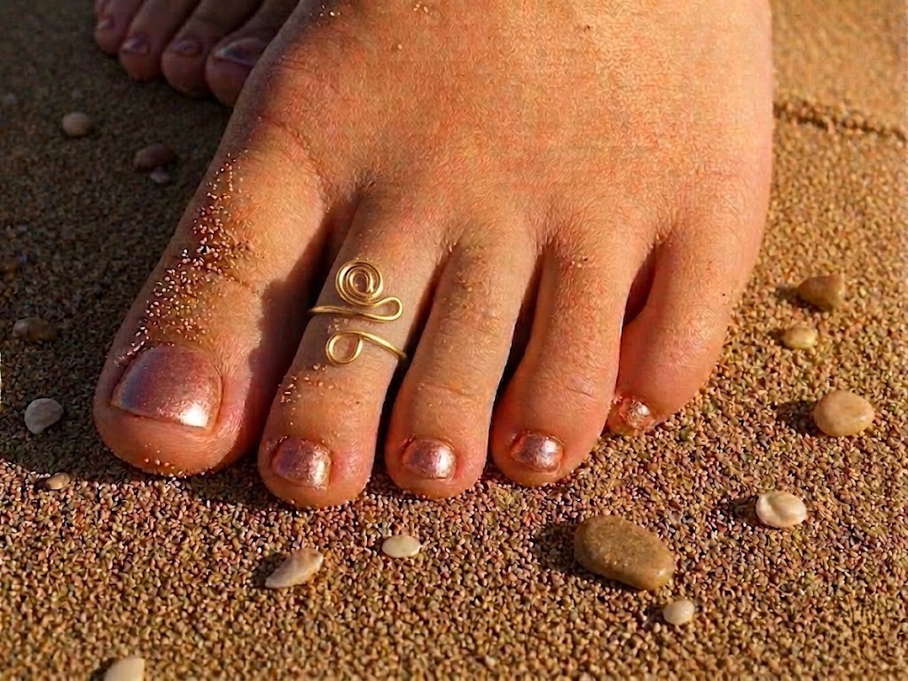 Adjustable Toe Rings Choose Your Finish Rose Gold-Silver or Gold Plated