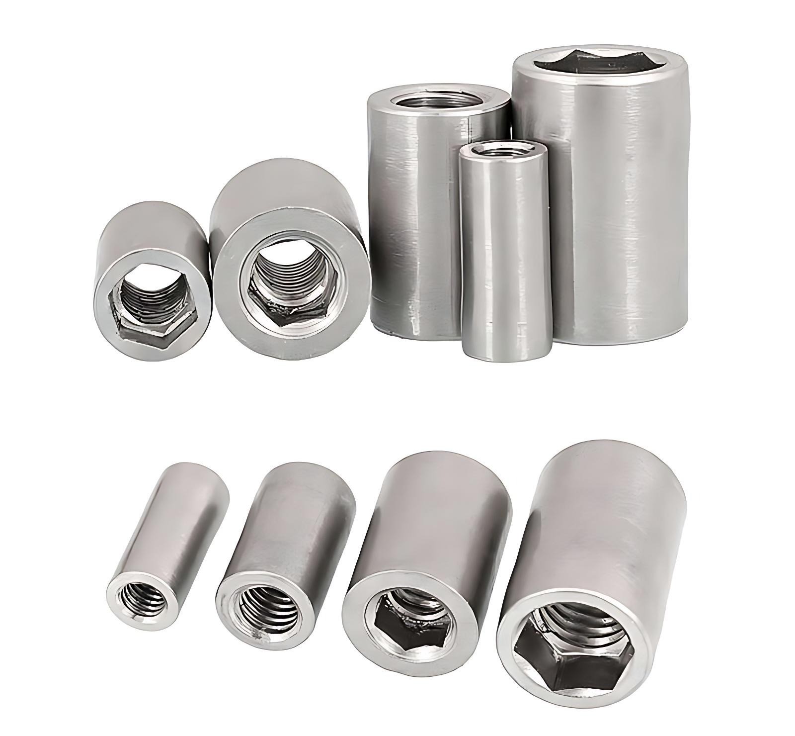 304 Stainless Steel Cylinder Rod Nut / With Hexagon Socket Cap M4 M5 M6 M8 -M16