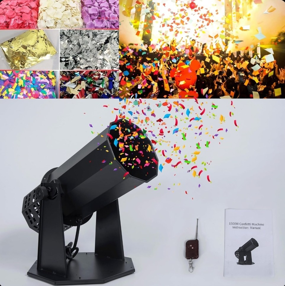 NEW Professional Electric Confetti Launcher Machine with Wireless Remote