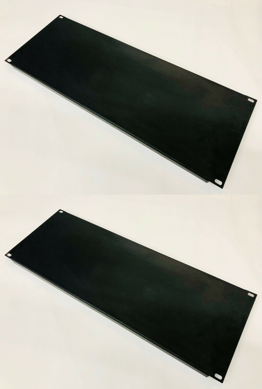 (2 Pack) 4 RU Space Flanged Blank Rack Case Panel 18ga Steel