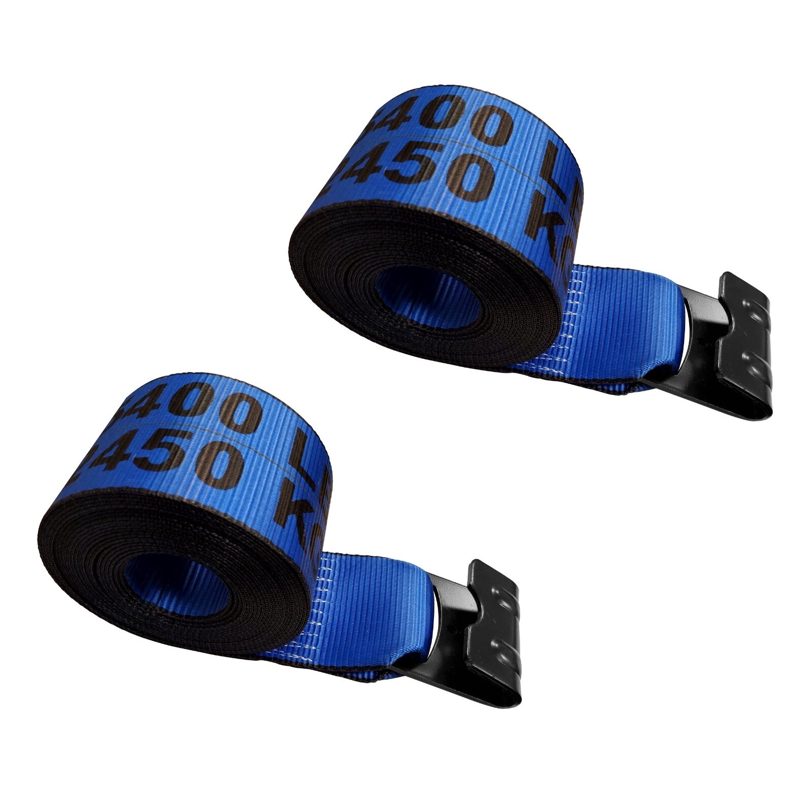 2 Pack Flatbed Truck Tie Down 4" x 30' Winch Strap w/ Flat Hook WLL 5400 LBS