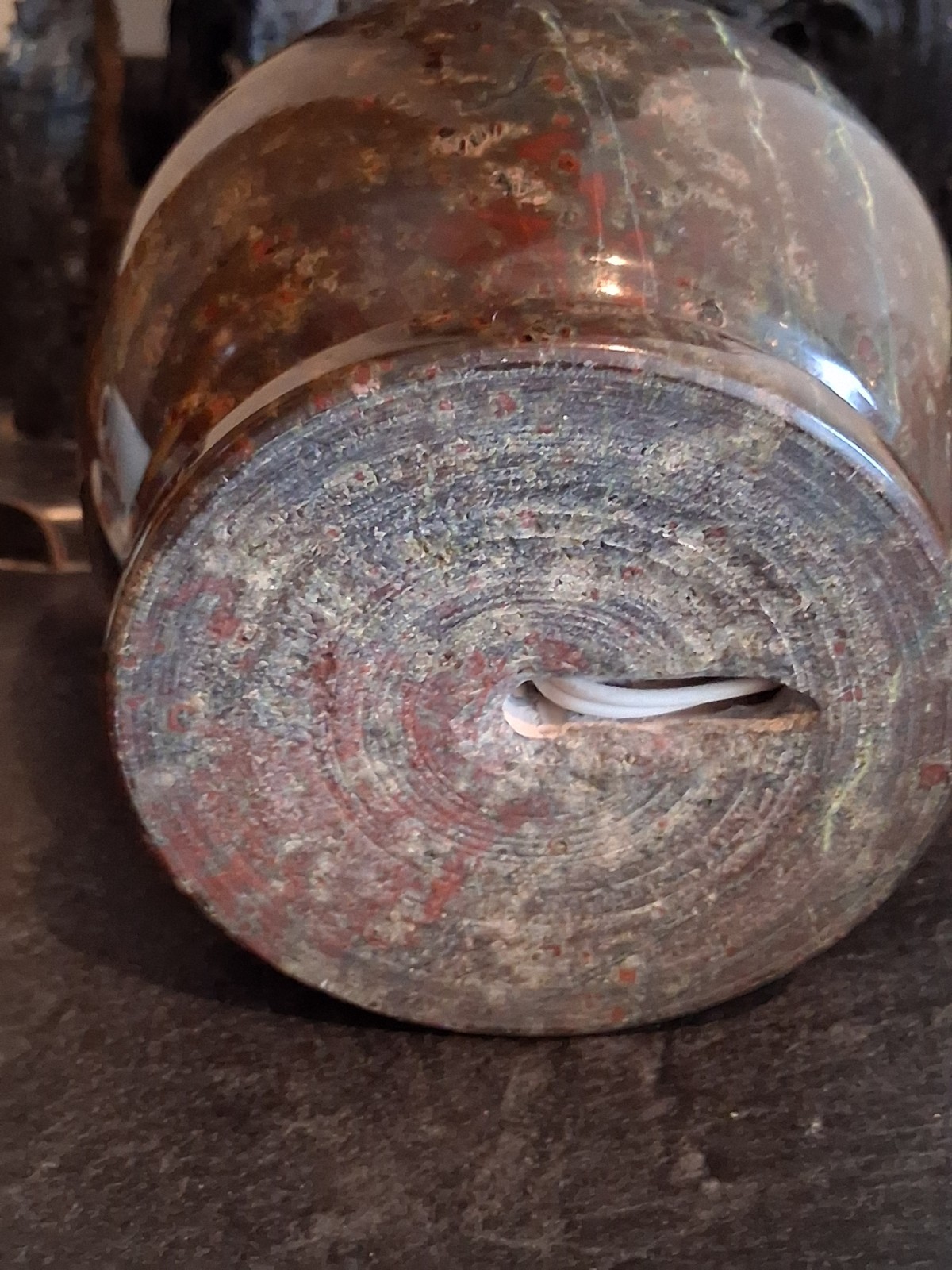 Cornish Serpentine Stone Lamp Base Vintage Mid Century Project Light