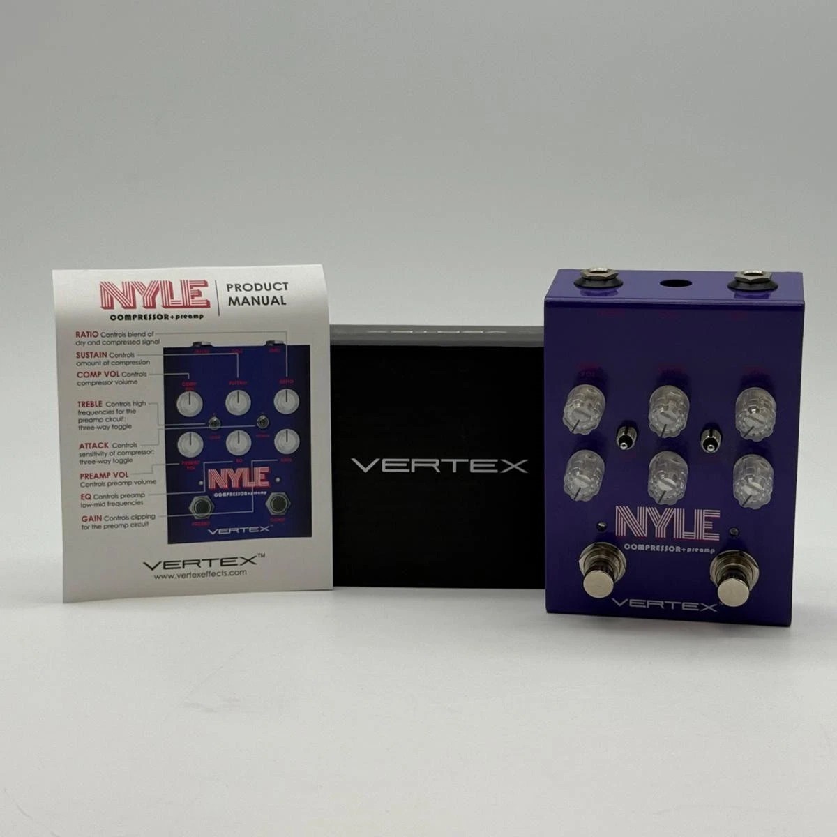 Vertex Nyle Compressor+ Preamp Effects Pedal