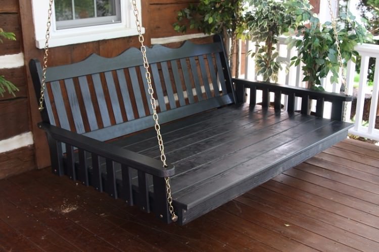 A&L Furniture Amish-Made Pine Royal English Swing Beds - In 4 Sizes & 18 Colors