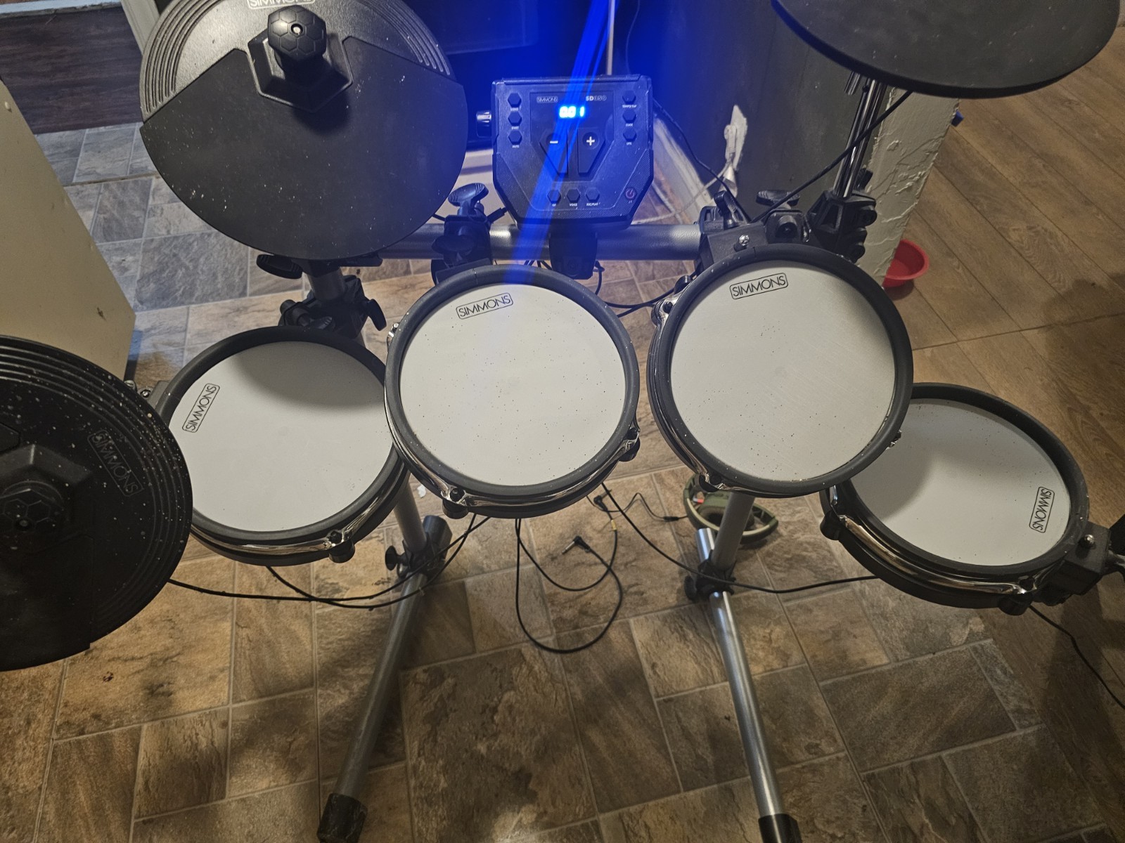 Simmons SD350 Electronic Drum Kit Mesh Pads 7-Piece Beginner Digital Set