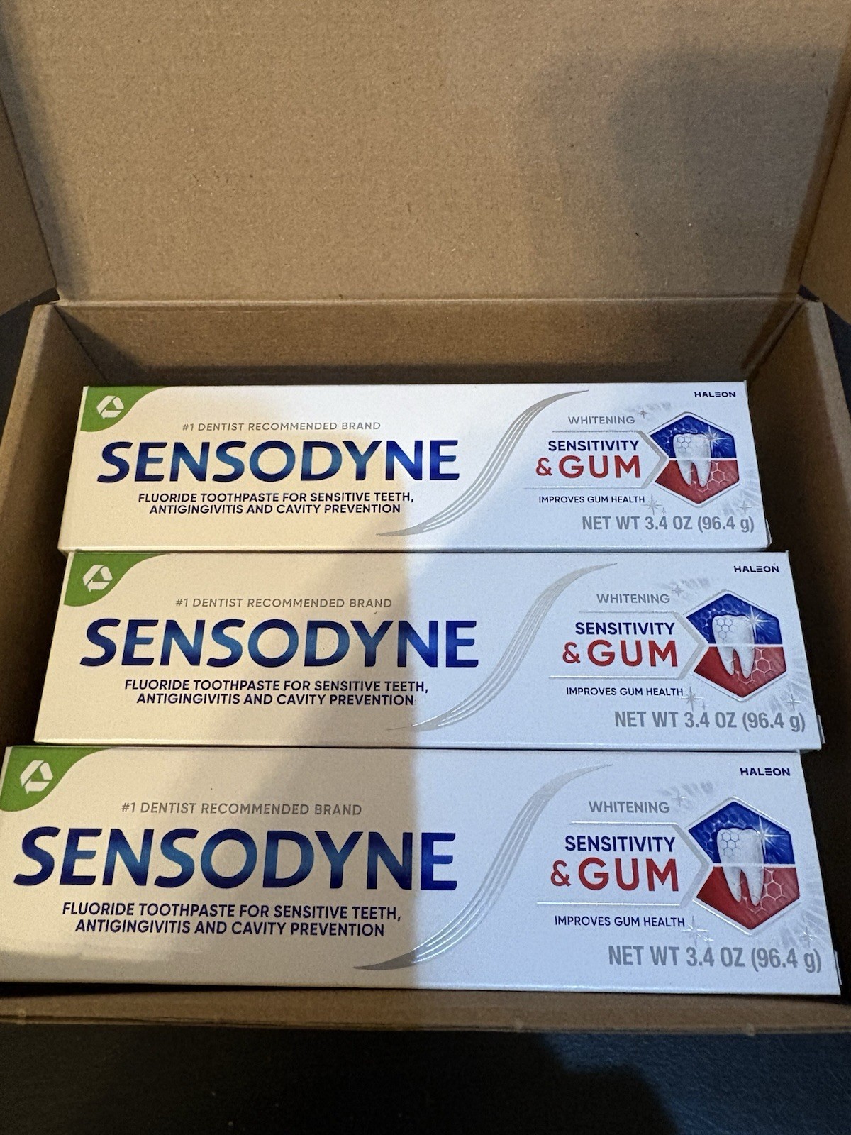 Sensodyne Sensitivy & Gum Whitening Toothpaste 3-Pack Set 3.4 Oz Tube Exp 05/26