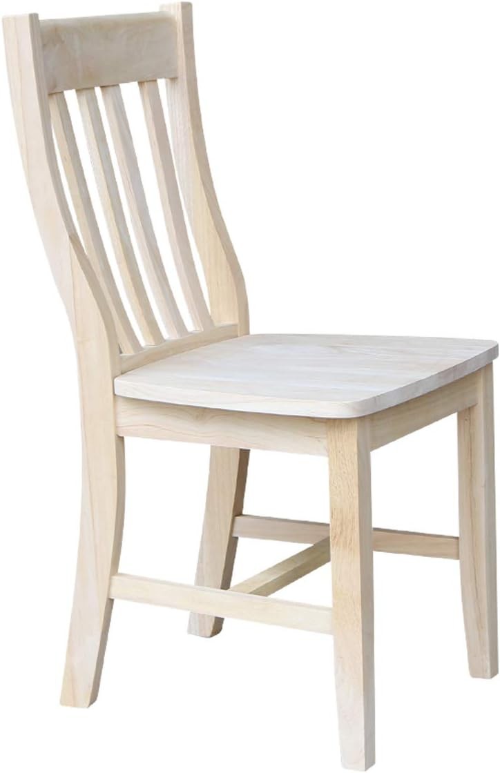 International Concepts Cafe Dining Chairs Solid Parawood Bistro Style Unfinished