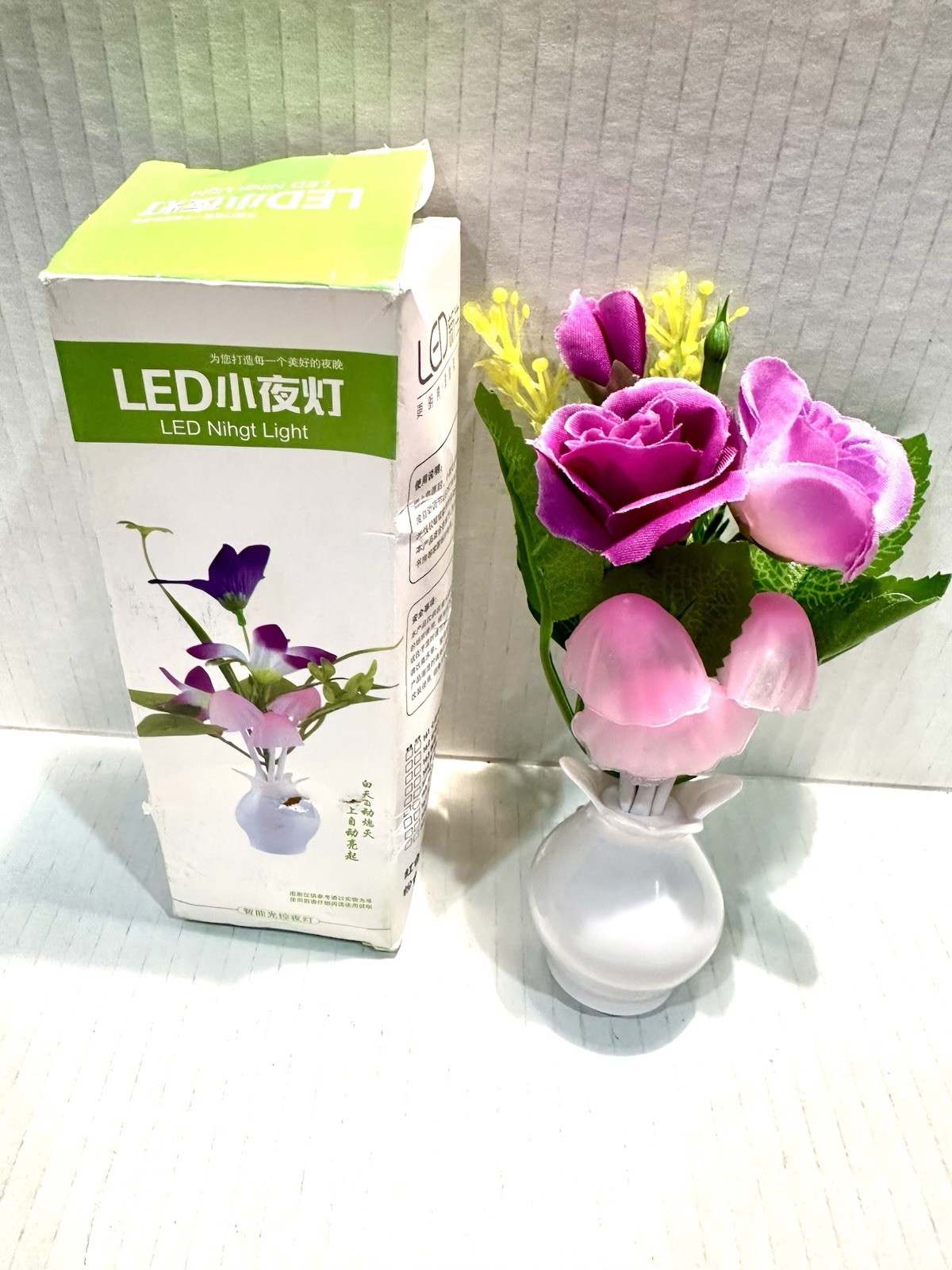 New Purple Flowers Night Light self or Birthday Gift
