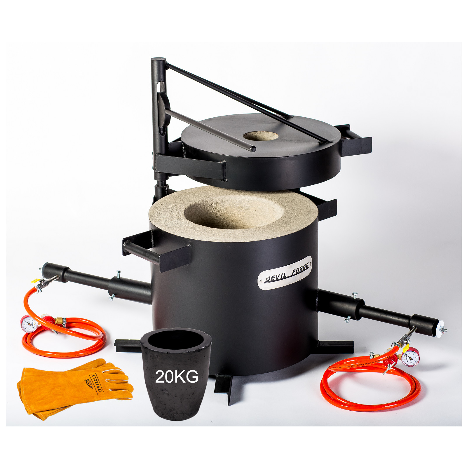 FB3H–20KG GAS METAL MELTING FURNACE Propane Forge Copper +Crucible PREMIUM USA