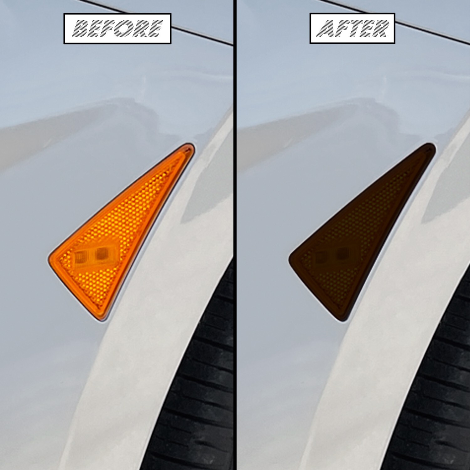 FOR 20-23 Hyundai Sonata SE & Hybrid Front Side Marker SMOKE Precut Vinyl Tint