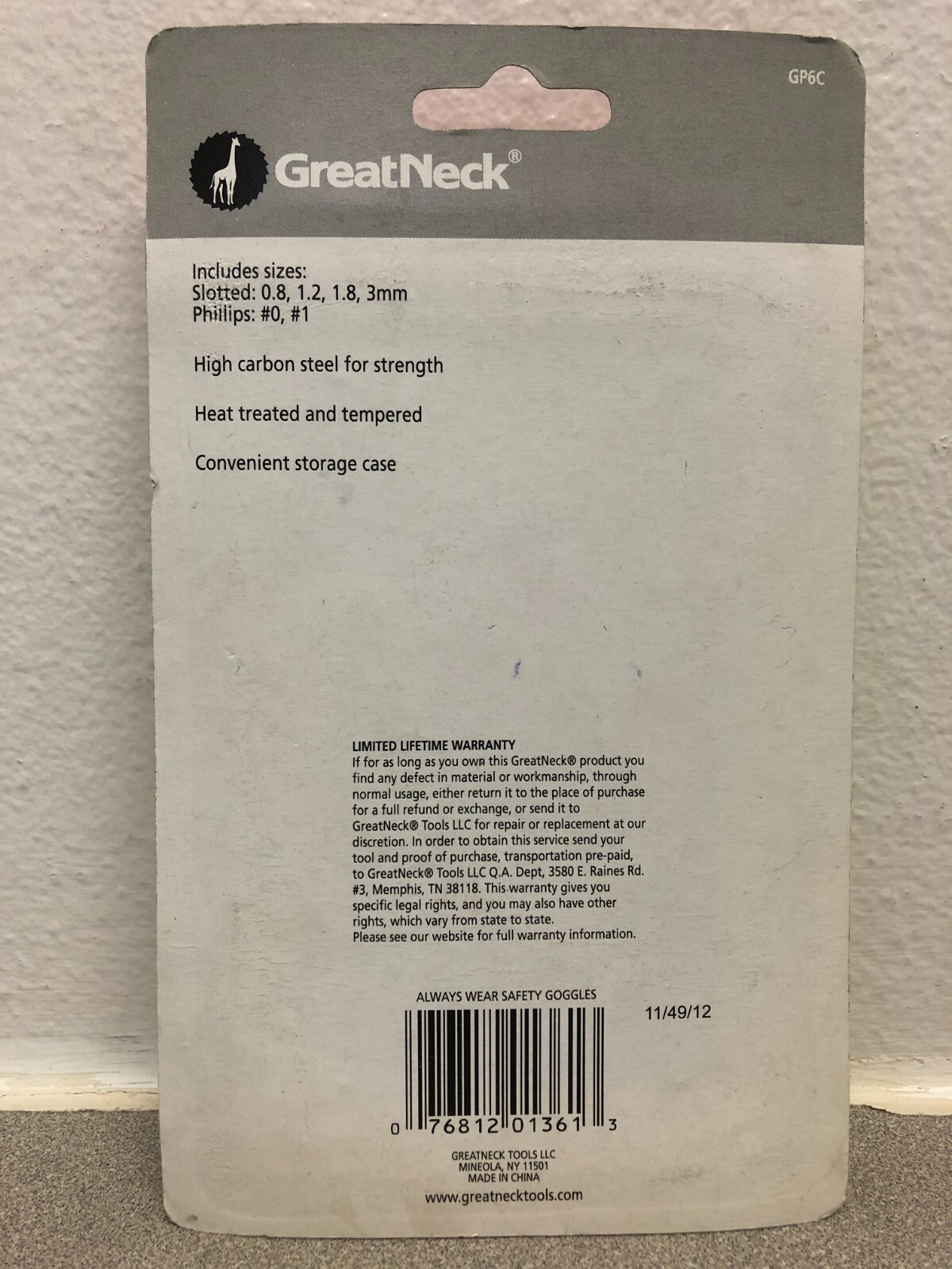 Great Neck GP6C Multi-Blade Precision Screwdriver Set 6 pc