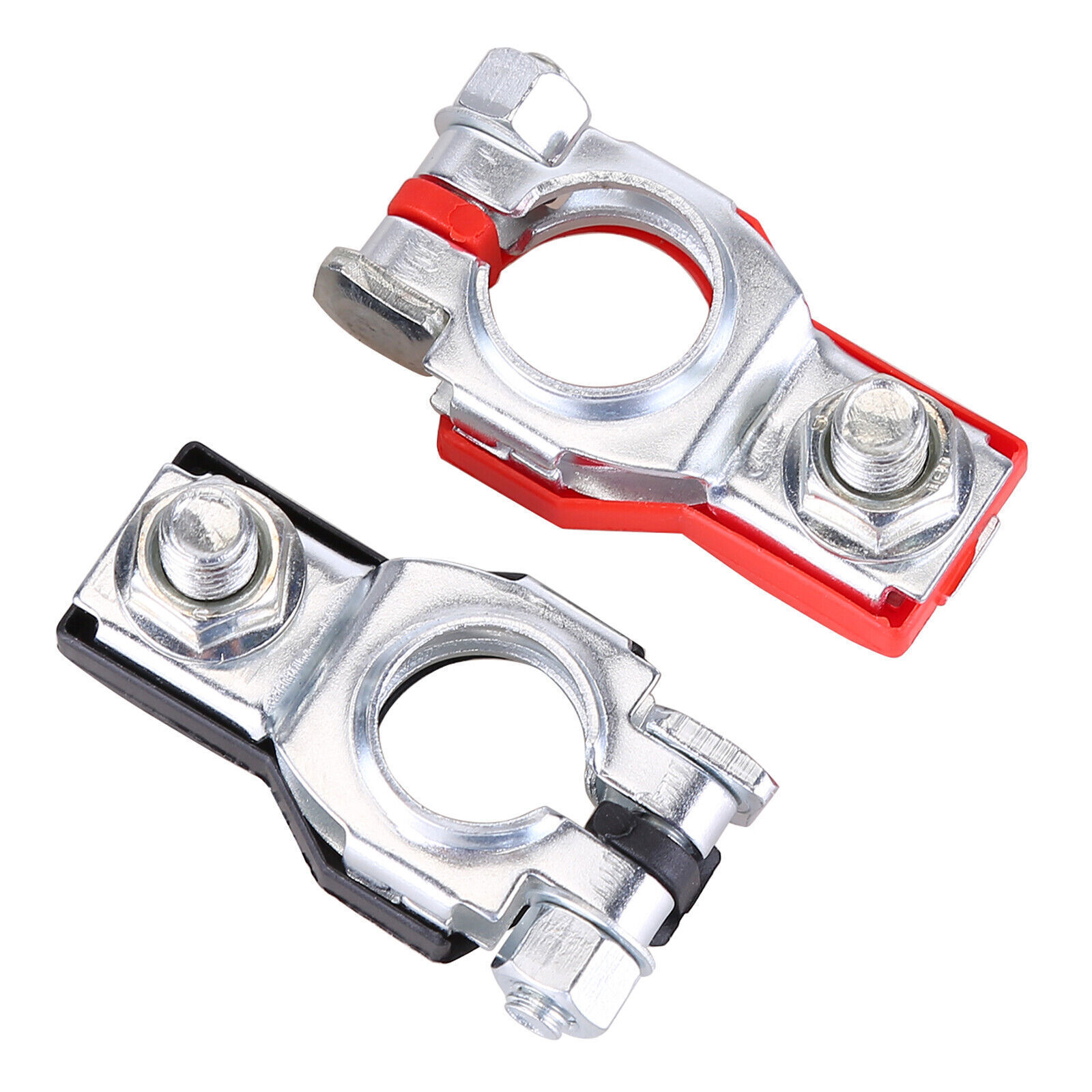 2PCS Car Battery Terminal Clamp Connectors Positive Negative Release Disconnect