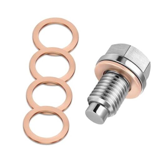M14x1.5MM Stainless Steel Engine Magnetic Oil Drain Plug, Sealed Waterproof