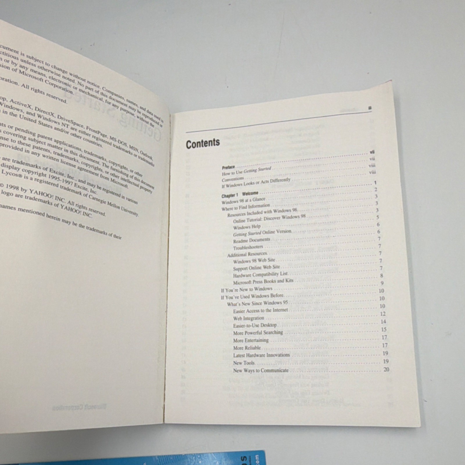 Microsoft Windows 98 Getting Started Manual for IBM Desktop PC, English No CD