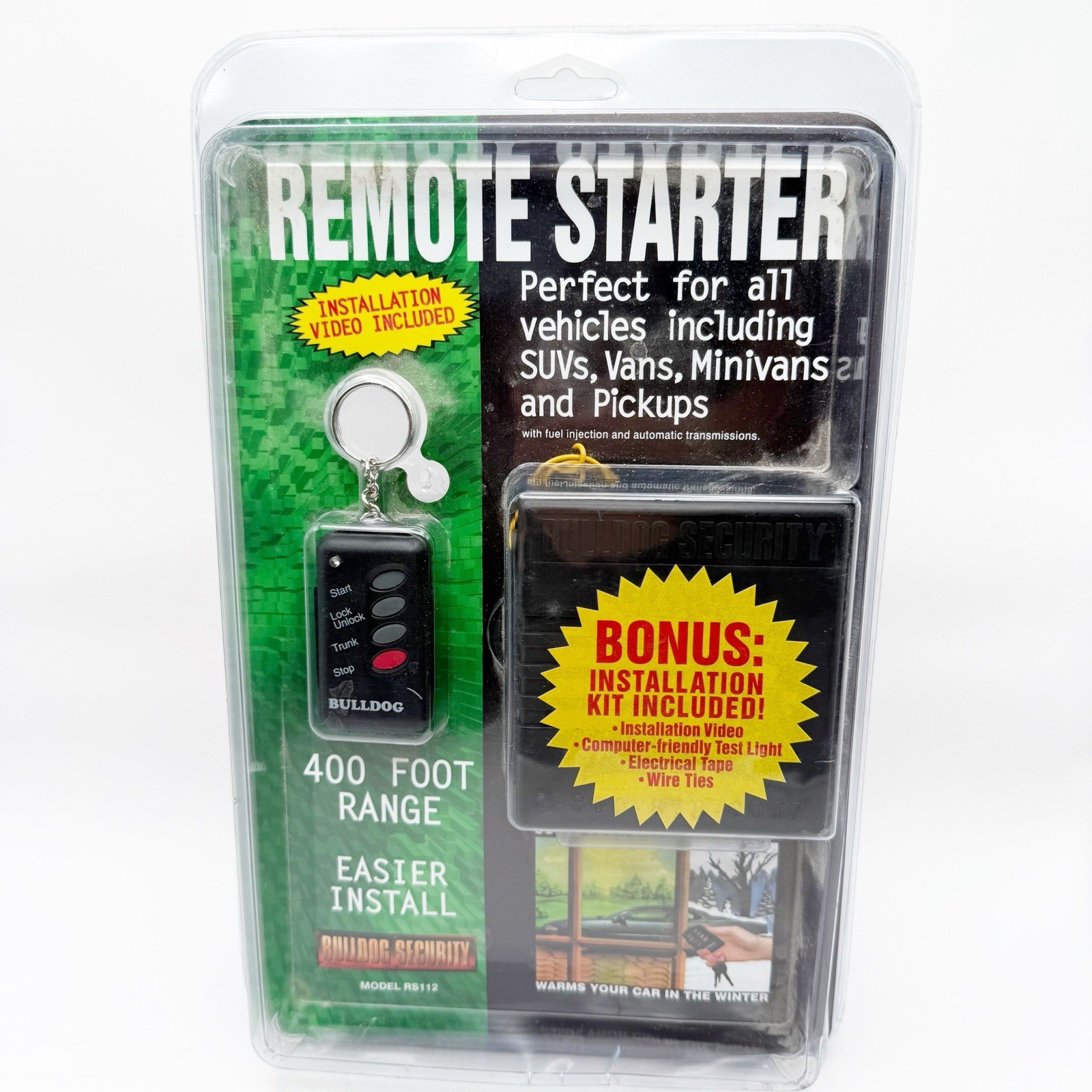 BULLDOG SECURITY Remote Starter, Keyless Entry & Remote RS112 Free Ship