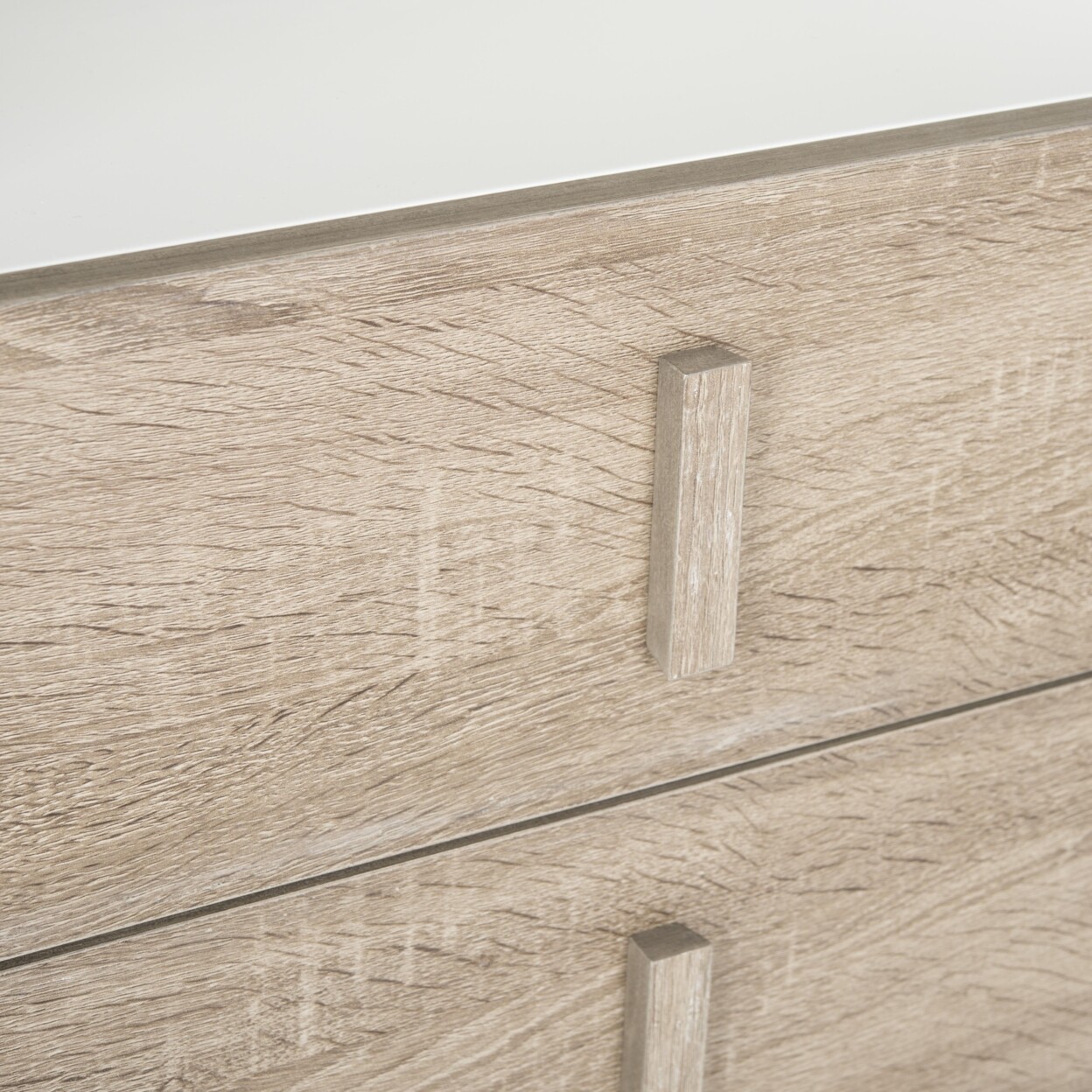 SAFAVIEH Kefton Mid-Century Scandinavian 2-Drawer Cabinet | White / Oak |