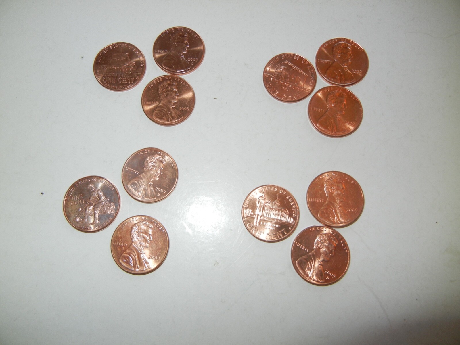 2009 BU cents P or D (3 Coins)  random Birth/Formative/Profession/President