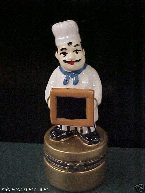 0935  CHEF   ~ TRINKET BOX   ADORABLE MINT NEW