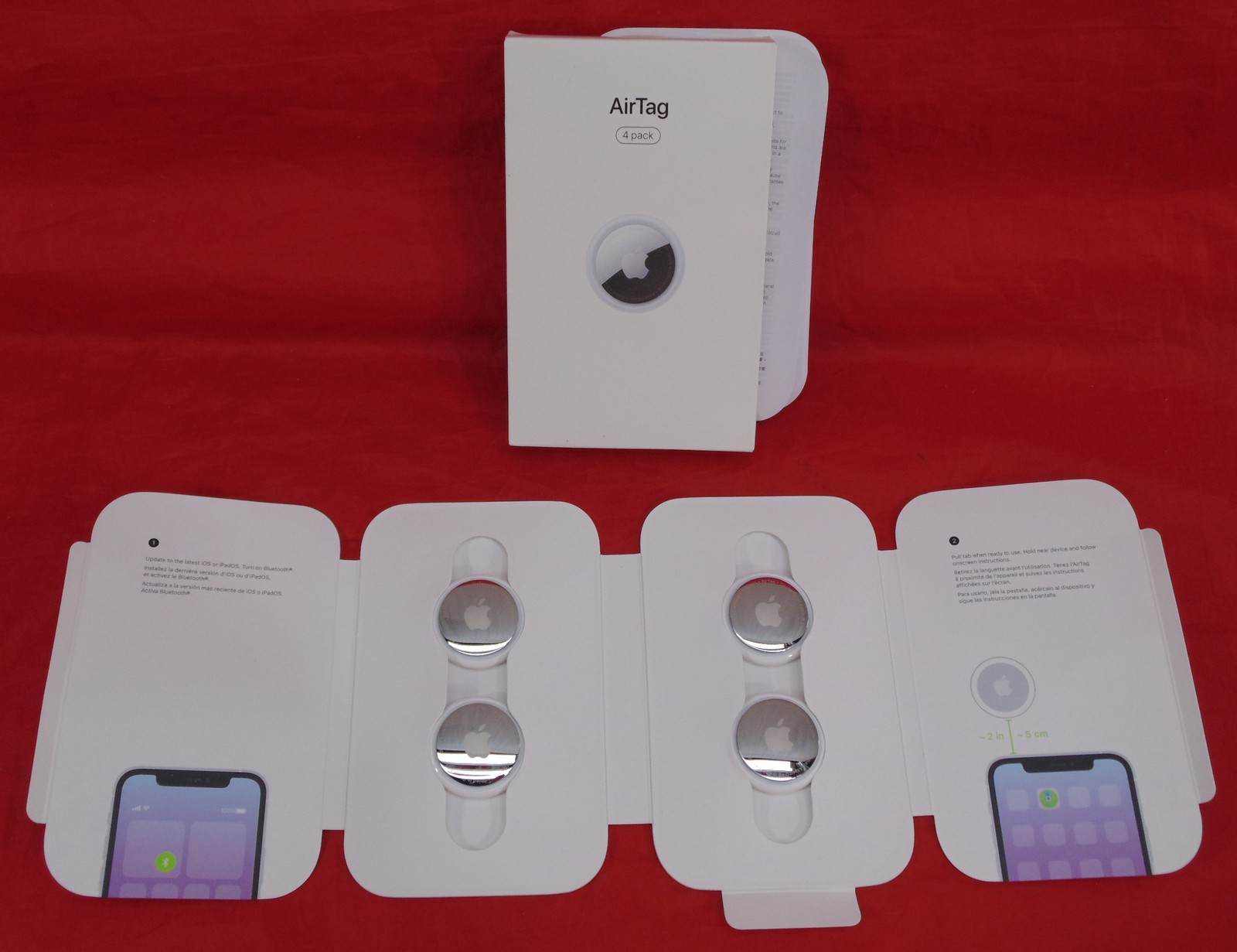 Apple AirTag Tracker 4-Pack MX542AM/A A2187 (White)