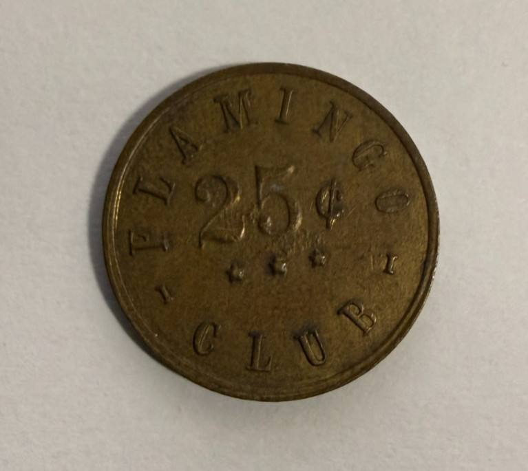 Token Trade  Flamingo Club Good for 25 cent 24MM