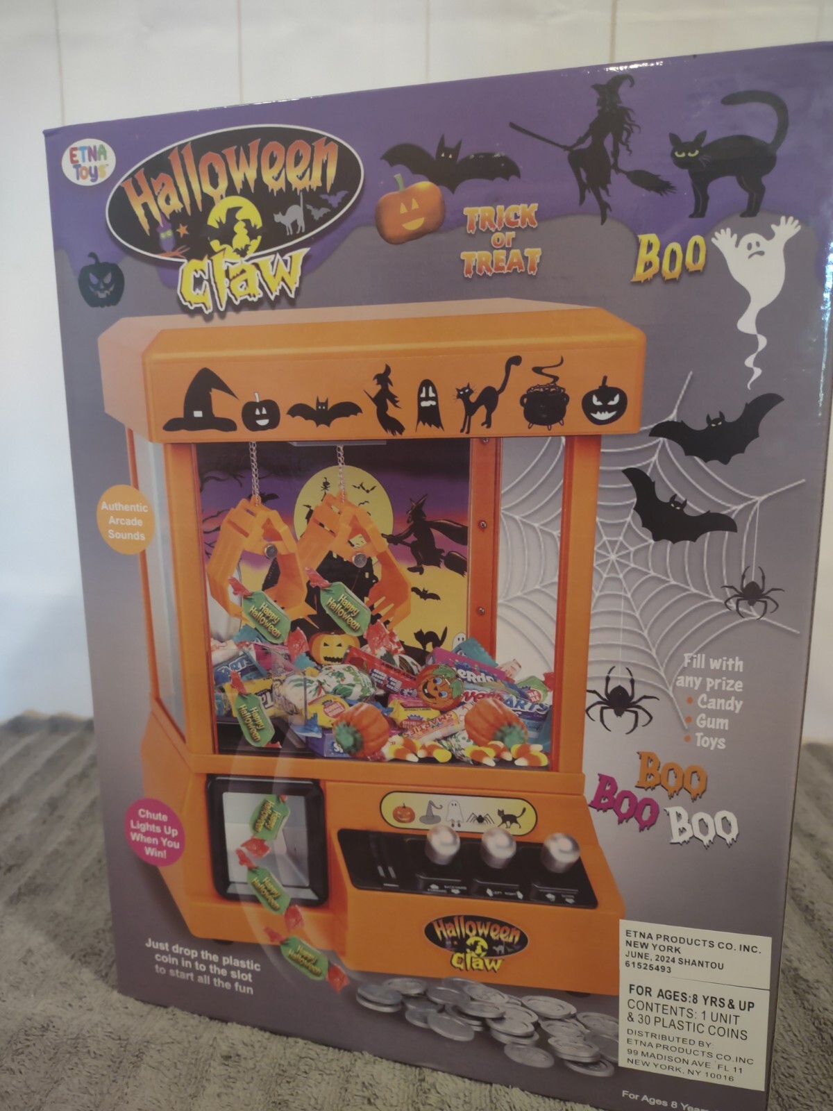 Halloween Claw Candy Carnival Style Prizes Mini Arcade Game Arcade Sound 🎃🧟👻
