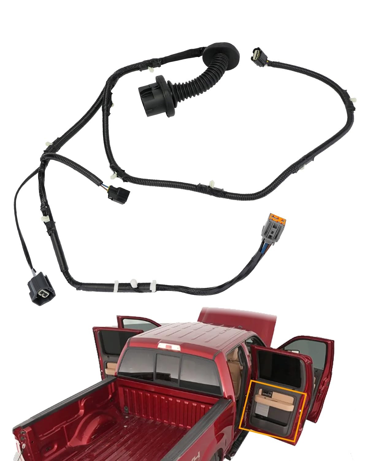 Door Jumper Wiring Harness, Rear Passenger Side Wire Assembly
