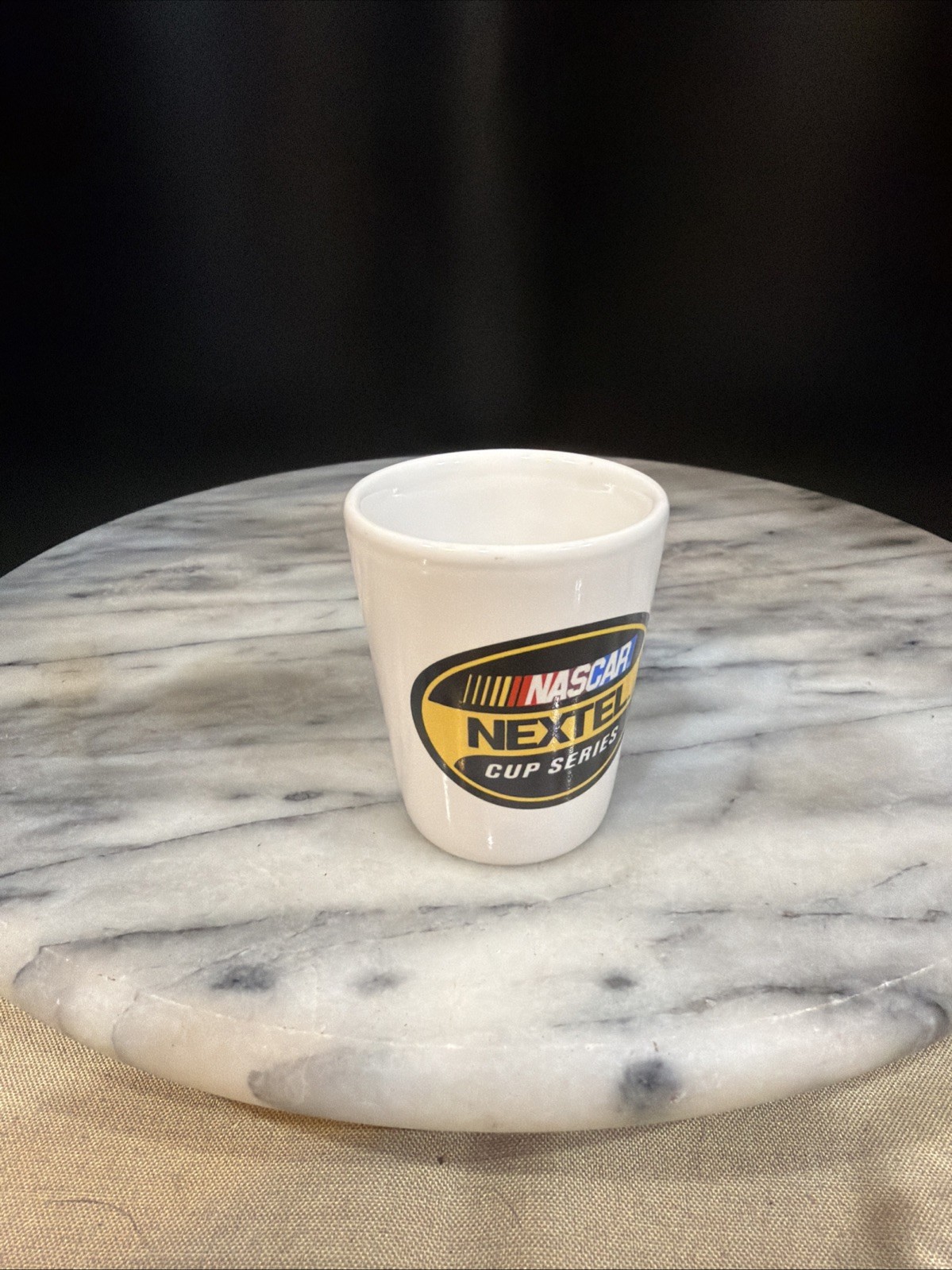 NASCAR  CERAMIC SHOT GLASS Ceramic