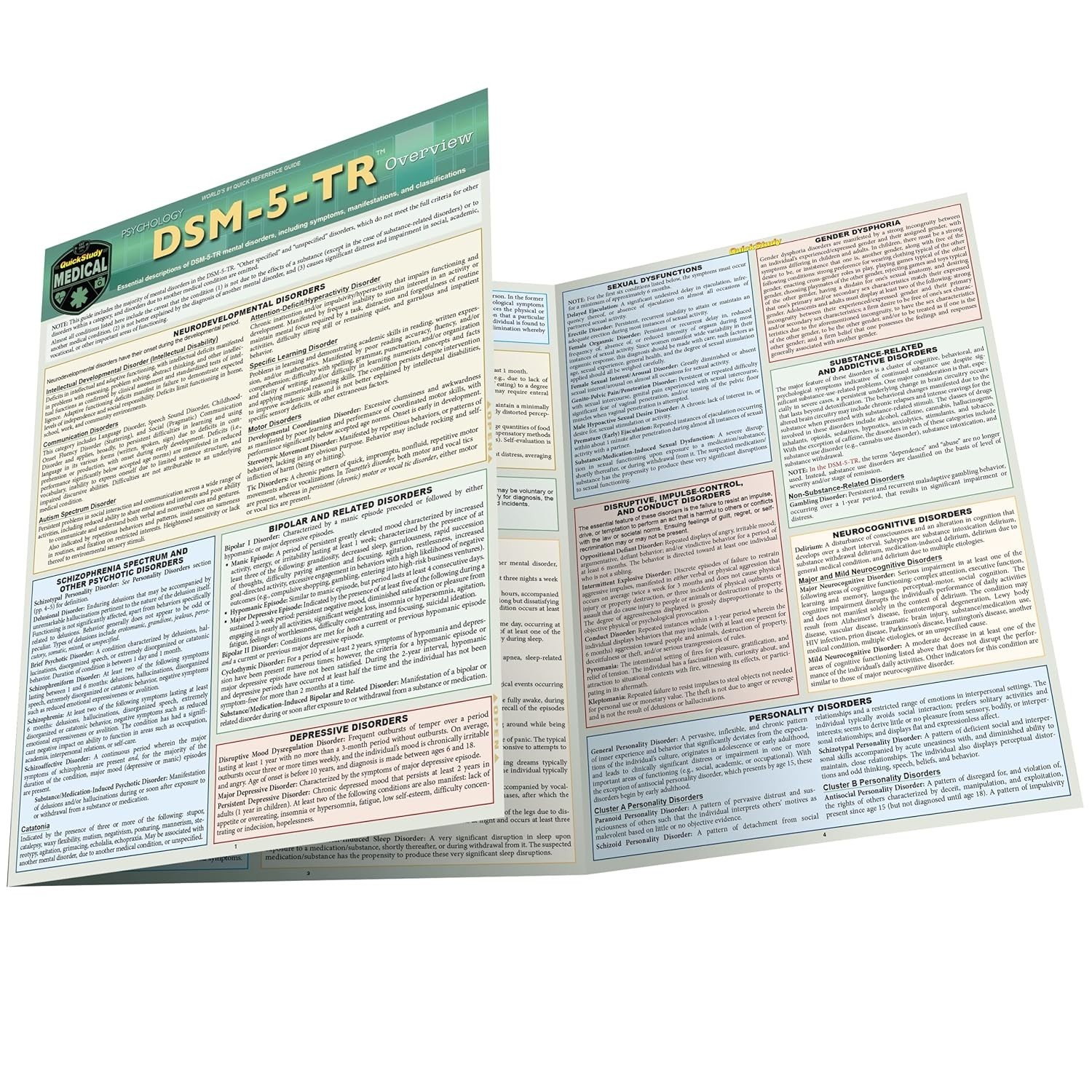 Dsm-5-tr Medical Coding : A Quickstudy Laminated Reference Guide, Paperback b...