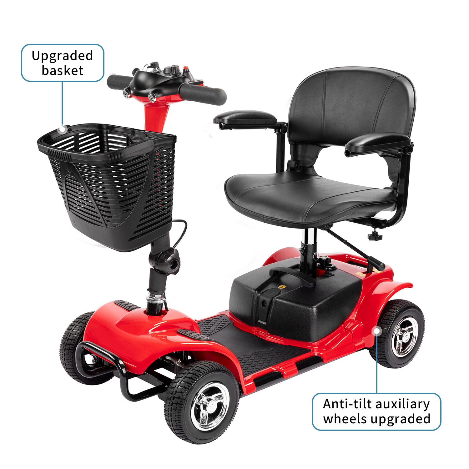 4 Wheel Mobility Power Scooter Electric Folding for Seniors Travel Wheelchair US