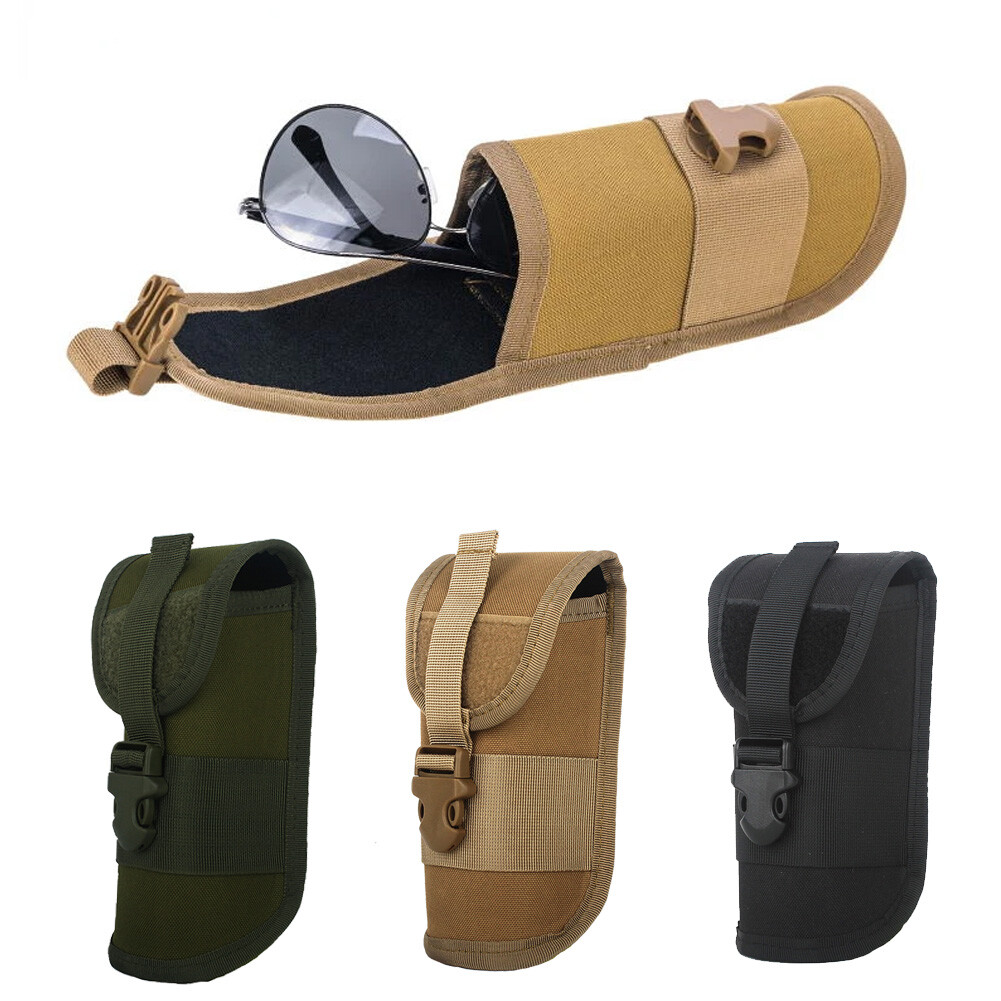 Tactical Molle Sunglasses Glasses Pouch EDC Waist Bag Hunting Eyeglasses Case US