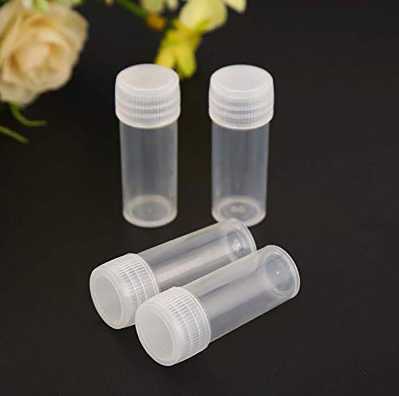 5ml Transparent Plastic Sample Bottle Test Tube Bottles Vials Storage Containers