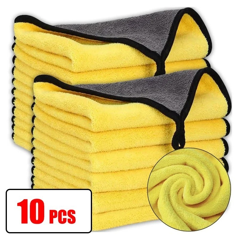 Microfiber Cleaning Towel Extra Thick Absorbent Cloth Car Kitchen Home Use