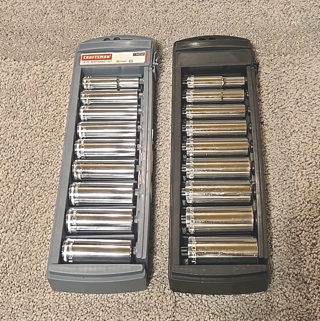 NEW Craftsman 34558 18-Piece Deep Well Socket Set SAE Metric 3/8" drive Z-AL