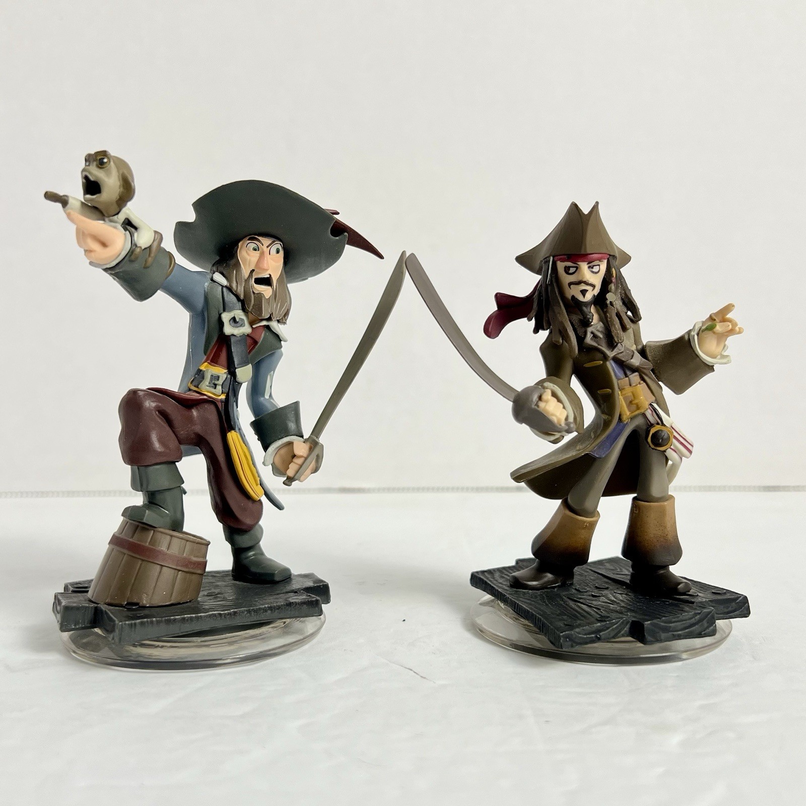 Lot of 2 Disney Infinity Figures Pirates Of The Caribbean Barbosa, Jack Sparrow