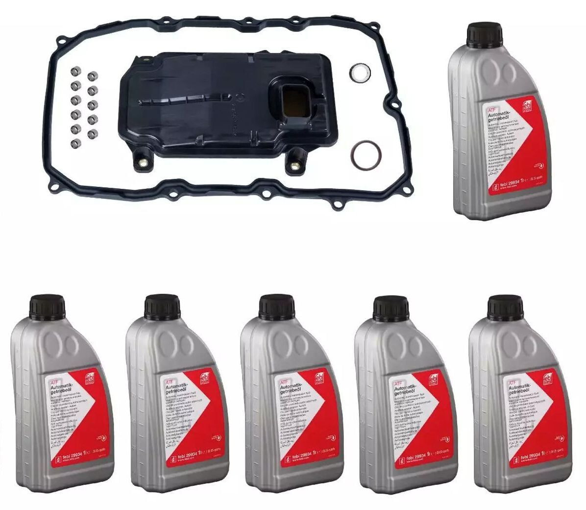 6 LiTr FEBI ATF Auto Transmission FLUID+FILTER Service Kit For AUDI 2011-2015 Q7