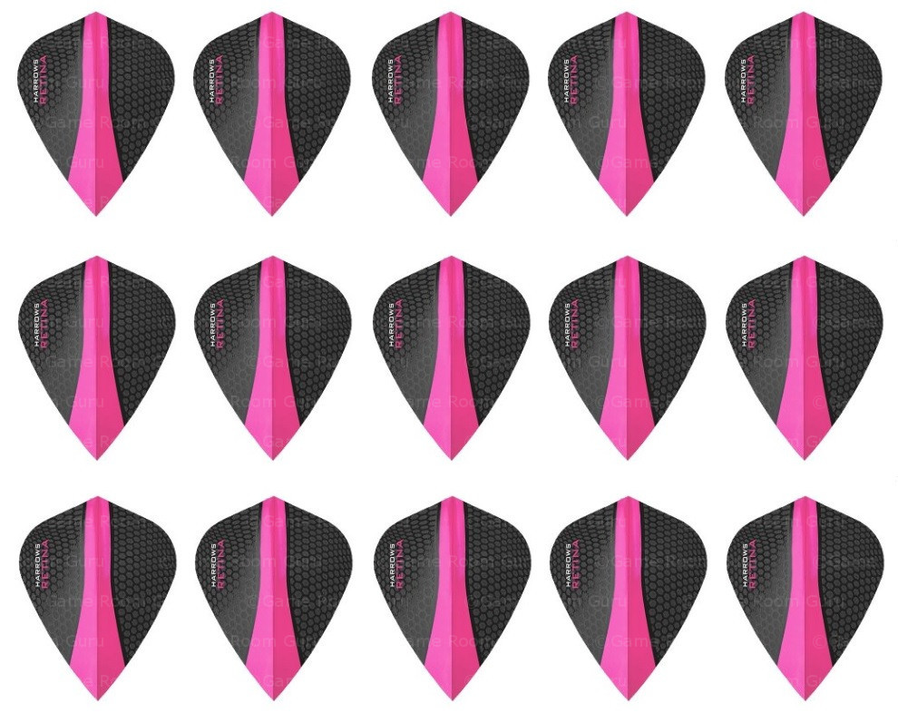 5 Sets Harrows Retina 100 Micron Kite Dart Flights  - Ships W/Tracking - Pink