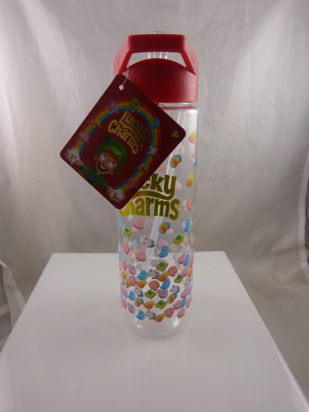 Water bottle Lucky Charms with sipper straw