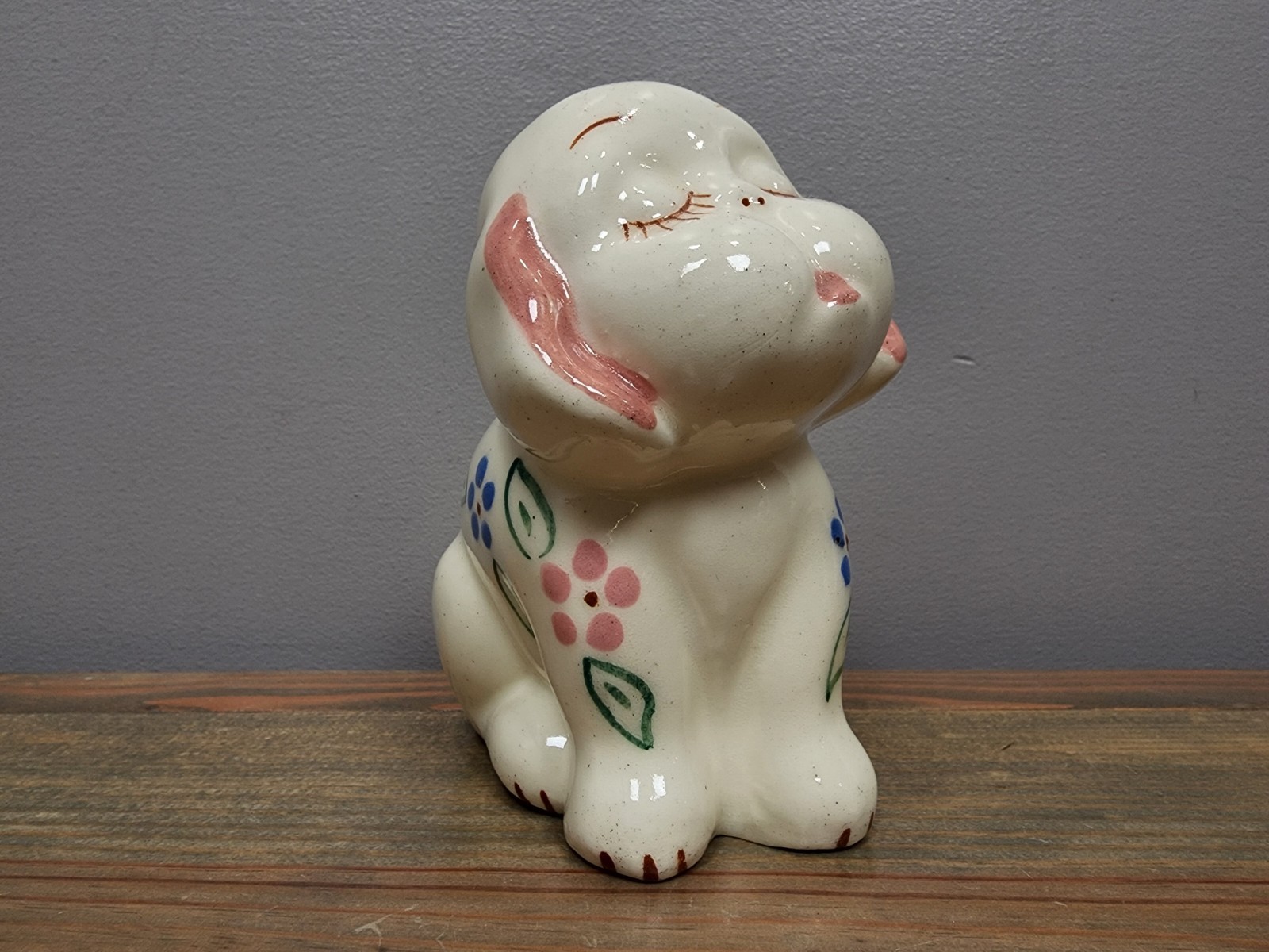 Vintage Puppy Planter – Block Pottery California, Mid Century Ceramic Dog