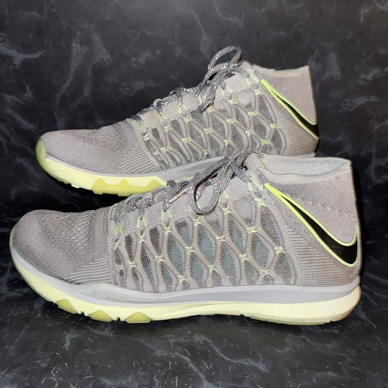 Nike Train Ultrafast Flyknit CR7 Gray Green Altheitc Sneakers Shoes Men Size 13