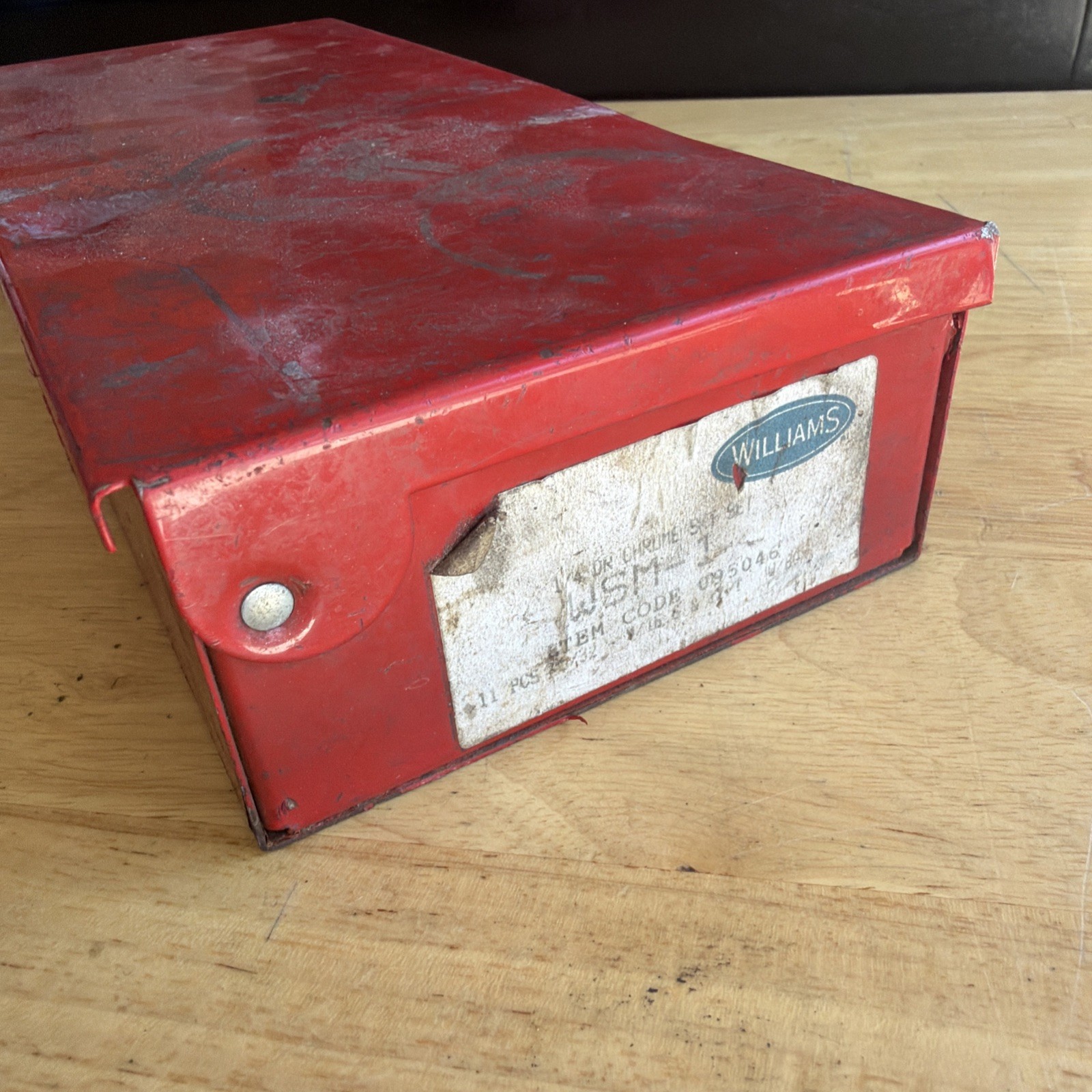 Williams Tools Metal Socket Case ONLY for 1/4" Drive Socket Set Red WSM-1 USA