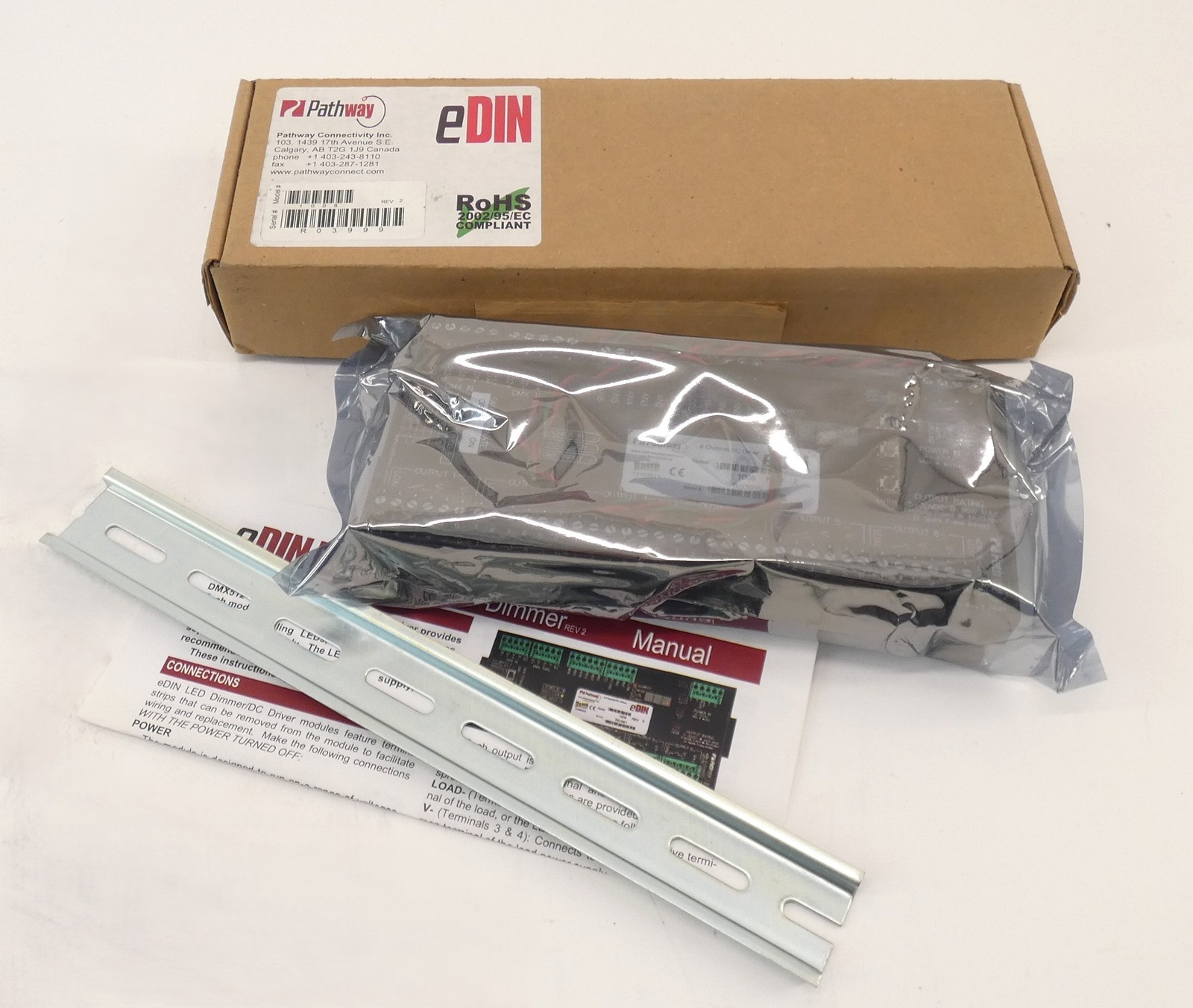 Pathway Connectivity 1008 REV 2 6-Channel eDIN LED Dimmer/DC Driver - NEW Sur...