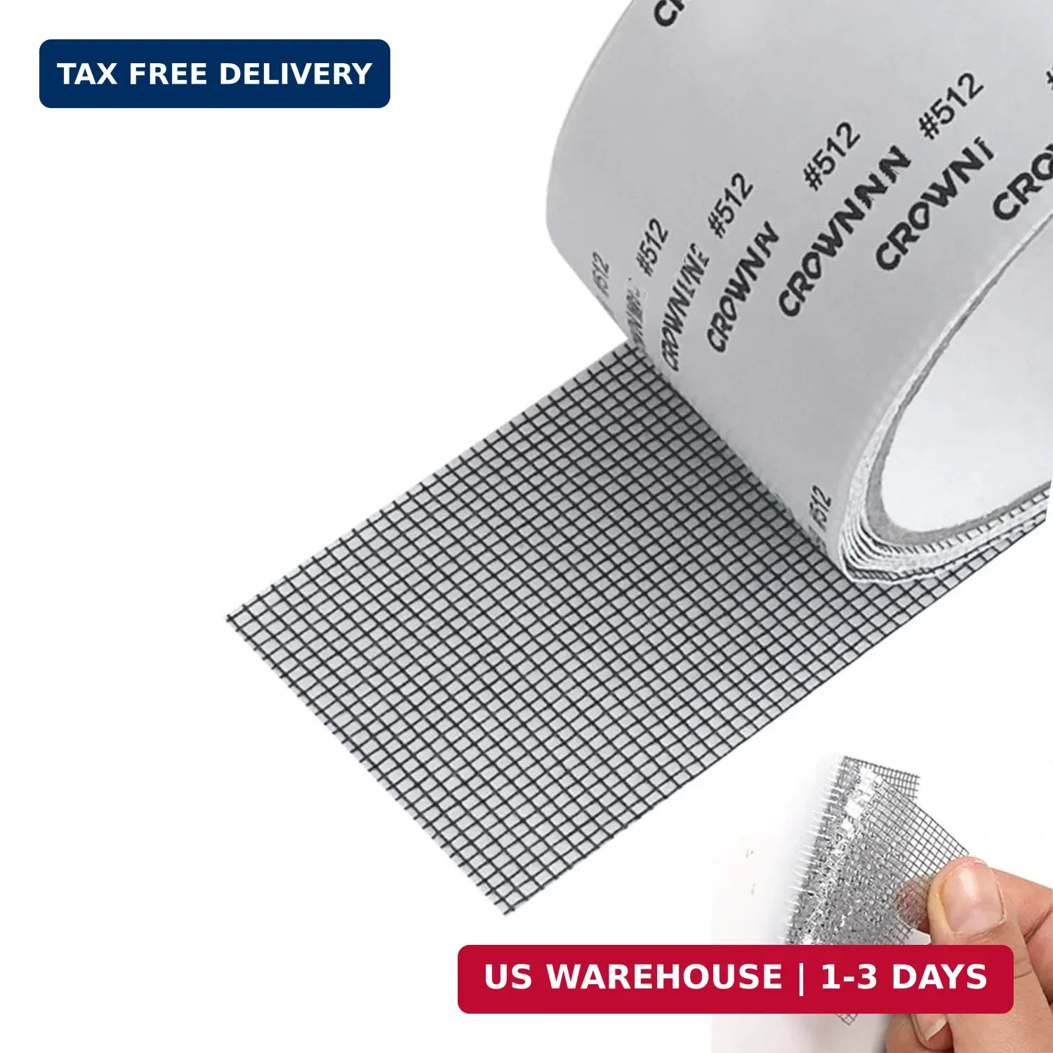 Window Screen Repair Tape(2" W×80" L) Strong Adhesive Screen Repair Tape Fibergl