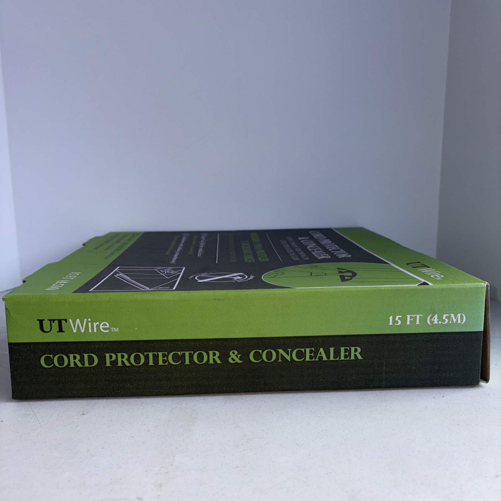UT Wire Cord Protector with 3-Channels for Floor Gray 15Ft UTW-CP1501-GY