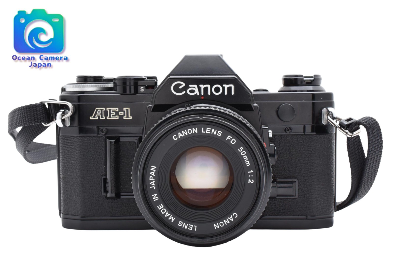 [N MINT ++] Canon AE-1 black 35mm Film Camera New FD NFD 50mm f2 Lens JAPAN #558