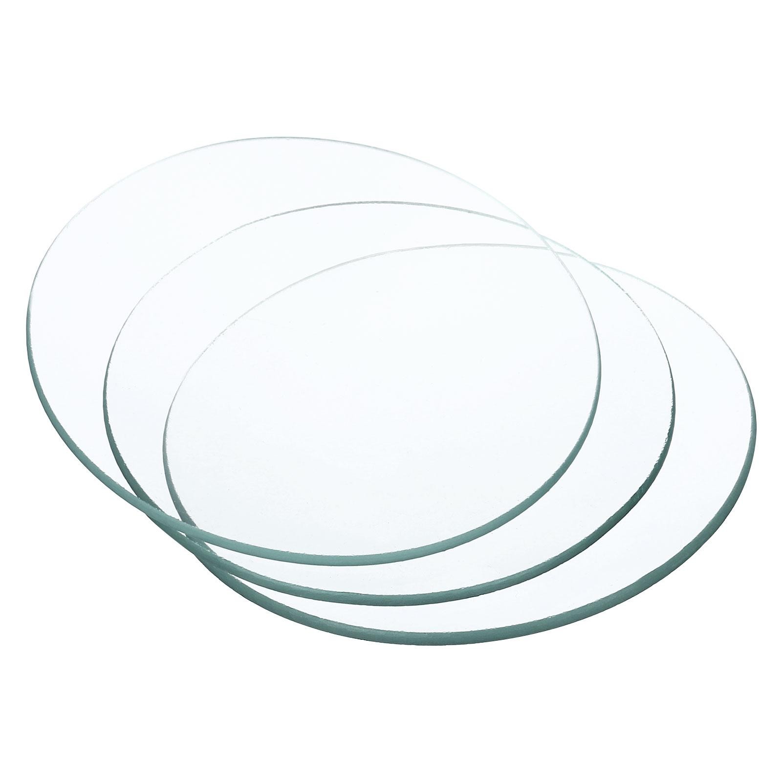 70 mm Diameter Watch Glass, 3 Packs Beaker Cover Smooth Edges Chamfered Arc