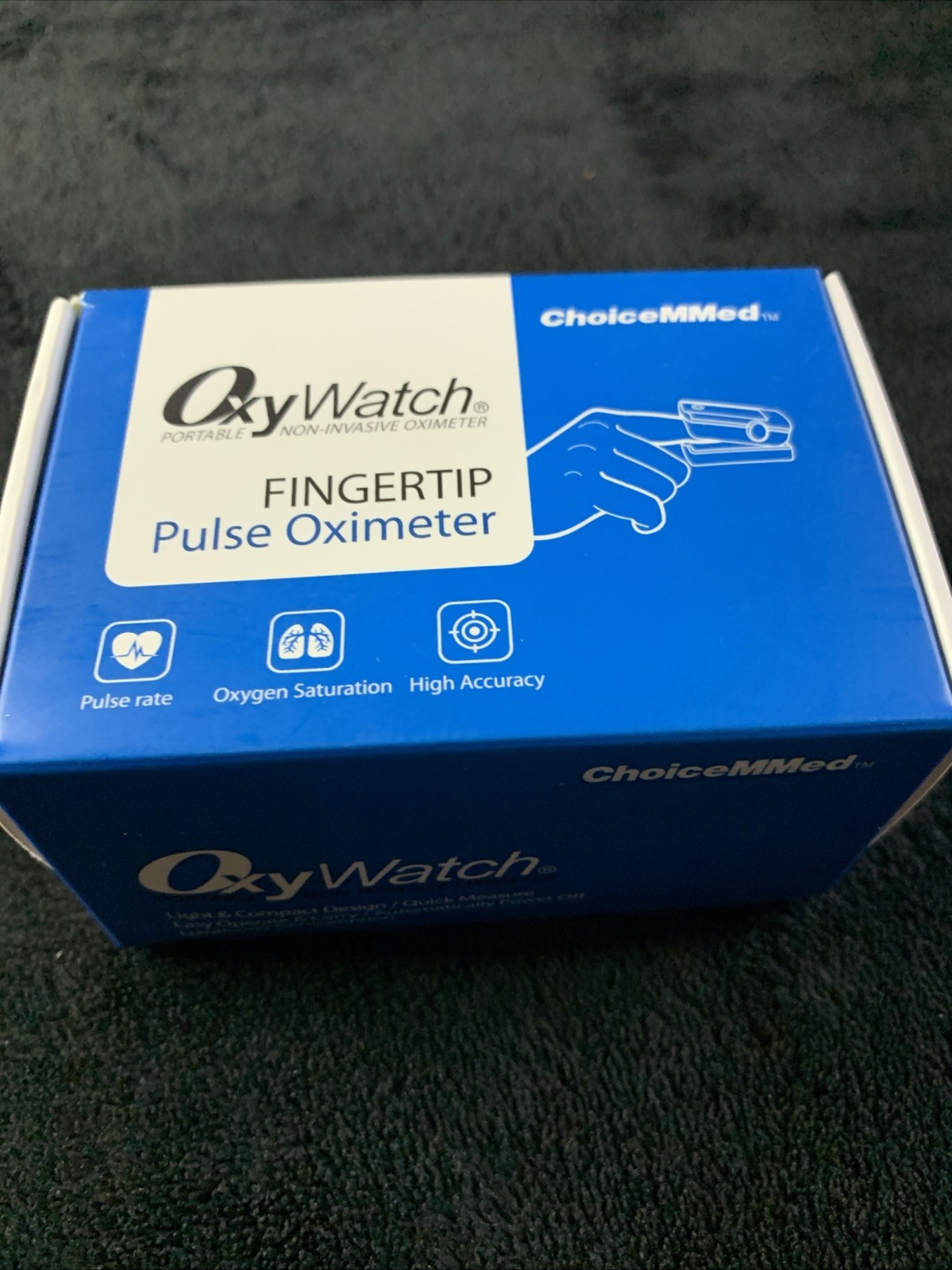 CHOICEMMED Finger Pulse Oximeter OxyWatch C1F NEW & Ships FREE