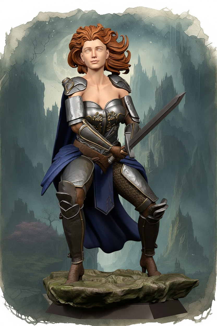 Dungeons & Dragons Playable Character - Female Human Elara - Paladin, Fighter